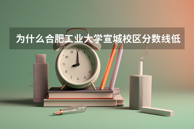 为什么合肥工业大学宣城校区分数线低