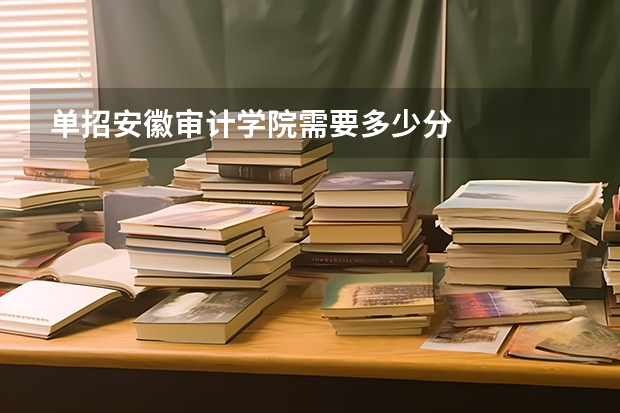 单招安徽审计学院需要多少分