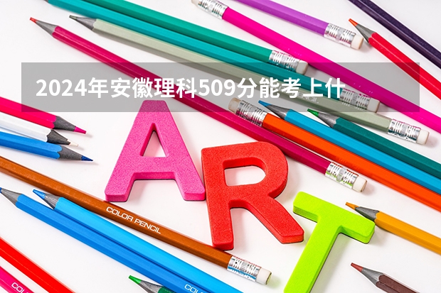 2024年安徽理科509分能考上什么大学?