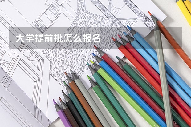 大学提前批怎么报名